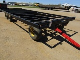 206-566. 9 FT. X 22 FT. All Steel Bale Rack on Badger Tandem Axle Wagon, Ribbed Implement Tires, Ext