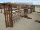 288-600. ( 5)  24 Ft. Steel Free Standing Corral Panels, Your Bid for Five, Sales Tax Applies