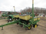 155. John Deere Model 7000 Four Row Wide Corn Planter, Corn & Bean Cups, Monitor, Dry Fertilizer, Ne
