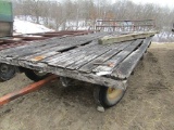 168. MN 7 Ton Four Wheel Wagon with Older Wood Rack
