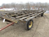 170. MN 7 Ton Four Wheel Wagon with Ext. Pole with older Wooden Rack