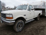 178. 1995 Ford 350 One Ton XL Four Wheel Drive Pickup, Single Rear Tires, Lock outs, Gas V8, Regular
