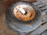 92. Firestone 7.60-15 Ribbed Tire on 6 Hole Rim