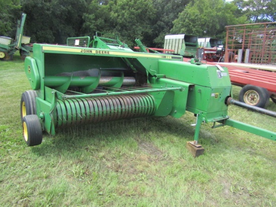 727.  1994 John Deere Model 348 Square Baler with # 40 Hydraulic Ejector, One Owner, Nice Cond. Bale