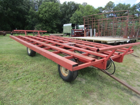 728.  Custom Built All Steel 10 FT. X 20 FT. Bale Rack with Hydraulic Hoist, Front and Rear Bale Sto
