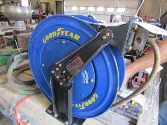 400. 371-965. Good Year 50 FT. Quarter Inch Retractable Air Hose Reel / Tax