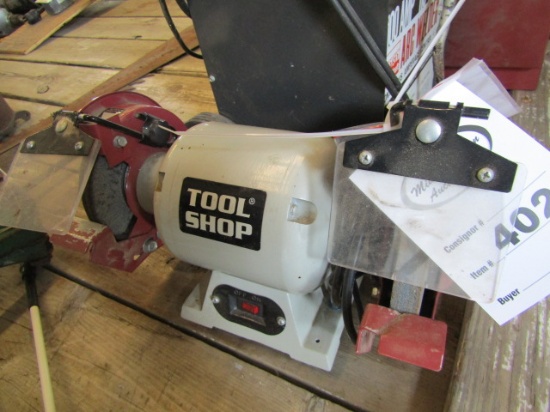 402. 380-1047. Tool Shop 6 In. ½ H.P. Bench Grinder / Tax