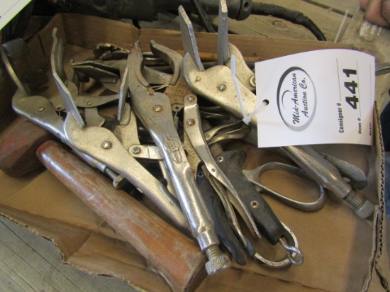 441. 202- Box of Welding Clamps & Misc. Tools / Tax