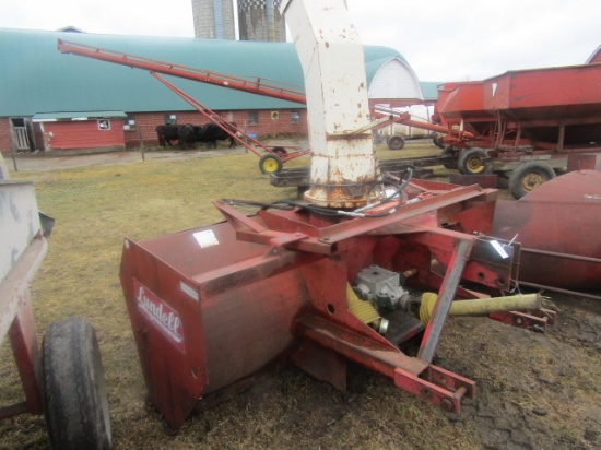 306. Lundell 8 FT. Single Auger 3 Point Snow Blower with Hyd. Spout