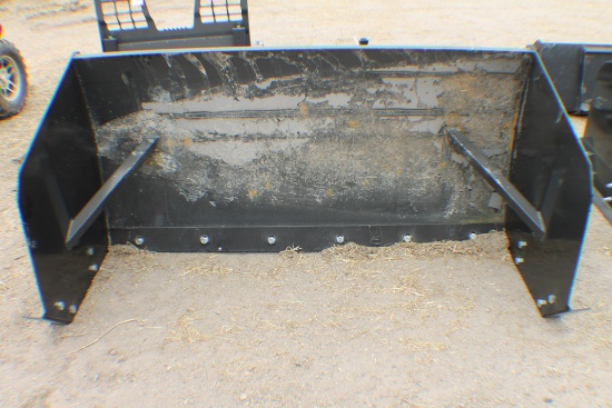 404. 413 Unused 72 Inch Snow Pusher with Skid Loader Back Plate, Tax