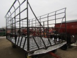 788. 357-815. 10 X 18 Steel Bale Throw Rack on Gehl four Wheel Wagon, T/ST3