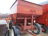 791. 216-1094, M&W 400 Bushel +/- Little Red Wagon Gravity Box on Gehl Wago