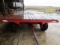 215. 9 X 16 FT. Flat Rack on Electric HD Four Wheel Wagon