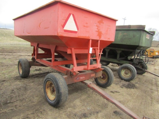 835. Kory 175 Bushel Gravity Box on EZ Trail 724 Four Wheel Wagon, Ext. Pol