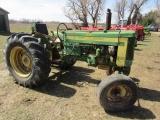 980. John Deere Model 420 Industrial Tractor, Wide Front, After Market 3 Po