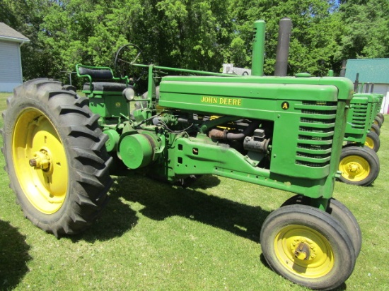 307. 1950 John Deere Model A Gas Tractor, Narrow Front, Roll-O-Matic, Singl