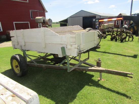 315. Shop Built 4 FT. X 9 FT. Hydraulic Dump Rock Trailer