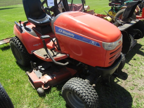 164. Simplicity Legacy XL 4X4 Lawn Tractor, 54 Inch Mower Deck, 48 Inch Sno
