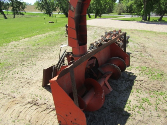 180. Shop Built 7 FT. Single Auger Hydraulic Driven Skid Loader Mounted Sno