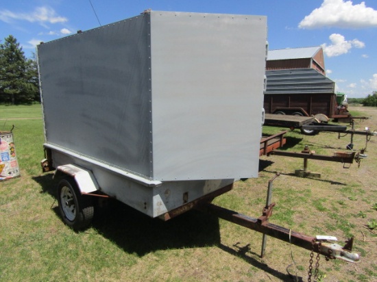 184. 4 FT. X 7 FT. Enclosed V Nose Utility Trailer, No Title