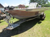 169. 1986 Sea Nymph 17 FT. Aluminum Fish & Ski  Boat, Open Bow with Walk Th