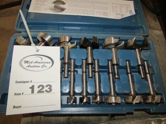 123. 225, 15 Piece Precision Forester Wood Bit Set with Case, Tax