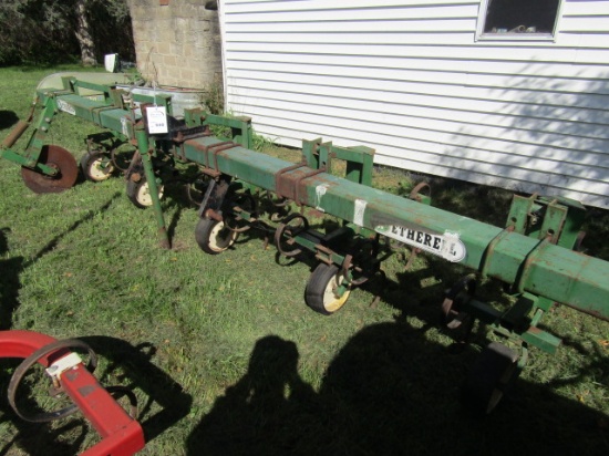 540. Wetherell 4 Row Wide Danish Tooth 3 Point Cultivator, Guide Coulter