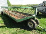 508. SI 20 FT. Tricycle Front Bunk Feeder Wagon with Tip Up Pole
