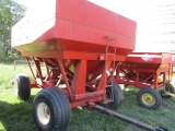 522. Minnesota 375 Gravity Box, Extensions, Slip Plate, on MN 12 Ton HD Fou