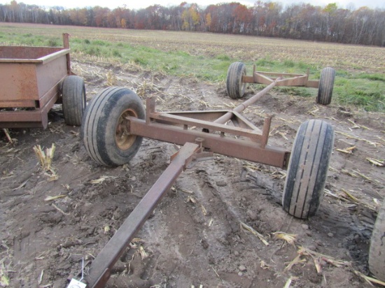 826. Harms HD Four Wheel Wagon, Extension Pole, 12.5L-15 Tires, Long Reach,