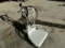 815. Roughneck Electric Digital Meter Oil Dispenser on Rolling Barrel Cart