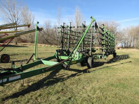 846. Summers 70 FT. Tine Tooth Harrow on Hydraulic Fold Back Cart, 9/16th X