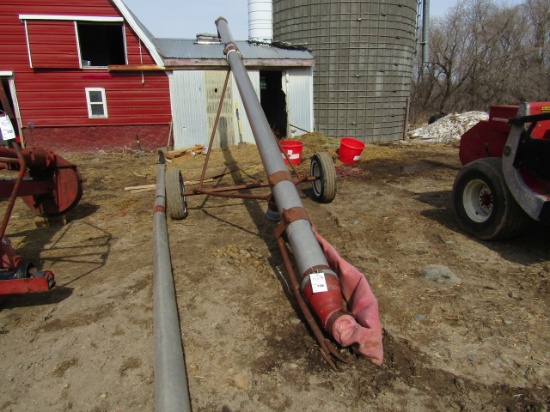 726. 8 Inch X 23 FT. Fill Pipe on Transport with 6 Inch X 30 FT. Additional