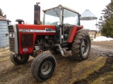 177. 1981 Massey Ferguson Model 2675 Diesel Tractor, Cab, 18.4 X 38 Inch Re