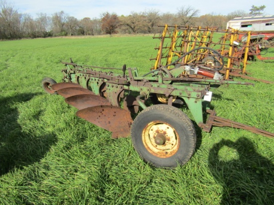 627. John Deere 4 X 14 Inch Trip Beam Pull Type Plow with Coulters