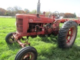 673. 1953 Farmall Super M Gas Tractor, Wide Front, 14.9 X 38 Inch Tires, PT