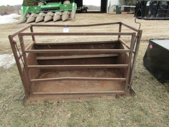 348. Shop Built Skid Loader Mounted Calf Mover