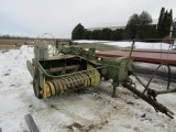 328. John Deere Model 24T Square Baler, # 30 Hydraulic Ejector, Shop Built