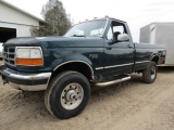 337. 1997 Ford F-250 Regular Cab-Long Box HD ¾ Ton 4 X 4 Pickup, 460 V8, AT