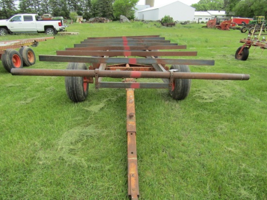 202. 10 FT. X 20 FT. Steel Bale Rack On MN 12 Ton Tandem Axle Wagon, 12.5L