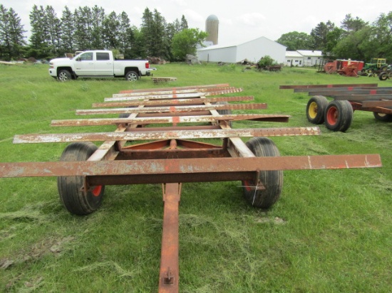 203. 10 FT. X 20 FT. Steel Bale Rack on MN 12 Ton Tandem Axle Wagon, 11 L 1