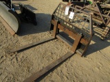 593. 395-1044. Skid Loader 48 Inch Pallet Forks, Draw Pin Hole, Tax