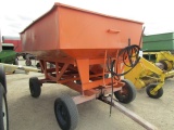 850. 200-222. MN Gravity Box on MN Wagon with 14 FT. Drill Fill Auger