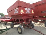 861. ----.361. M&W Little Red Wagon Gravity Box on HD Four Wheel Wagon