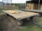 1660. 8 X 16 Wooden Flat Rack on MN HD 6 Ton 4 Wheel Wagon, Sells with A Fe