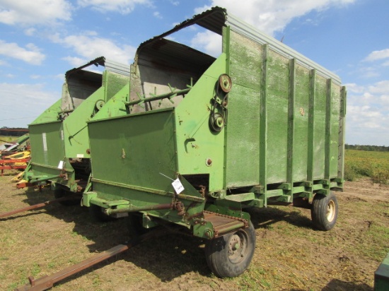 1672. Goeden 14 FT. Forage Box on Harms 4 Wheel Wagon, Ext. Pole, 11L-15 Ti