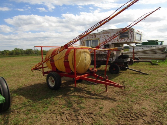 1689. 500 Gallon Crop Sprayer on Transport, PTO Pump, 38 FT. Booms