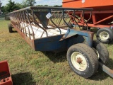 1646. 20 FT. Tricycle Front Bunk Feeder Wagon, Poly Liner