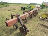 1685. Noble 4 Row Wide 3 Point Danish Tine Cultivator with Rolling Shields