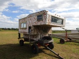 1690. Deer Stand Made From Pickup Camper, Several Windows, Mounted on MN 4